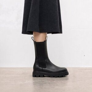 Lia Leather Black Boot